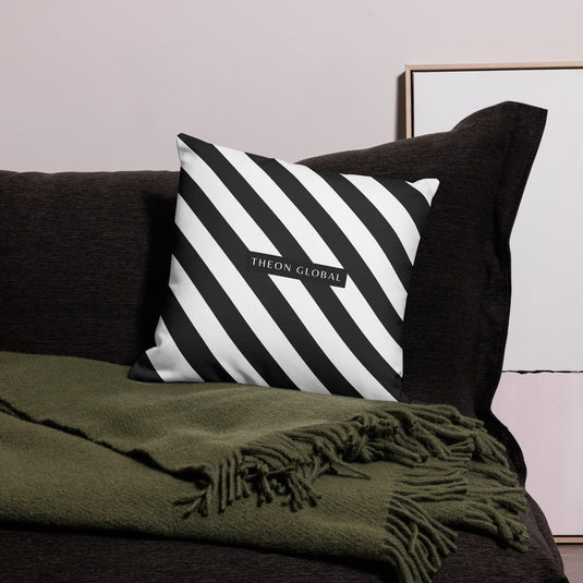 'Striped Theon Logo' Throw Pillow Case