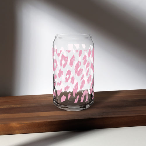 Leopard Print Pint Glass
