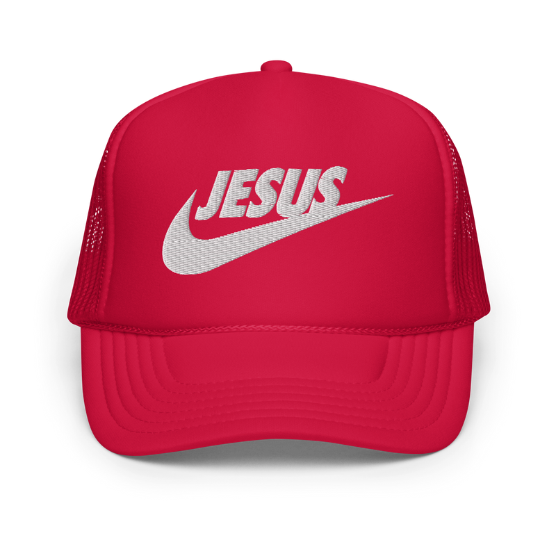 Load image into Gallery viewer, Just Jesus Foam trucker hat
